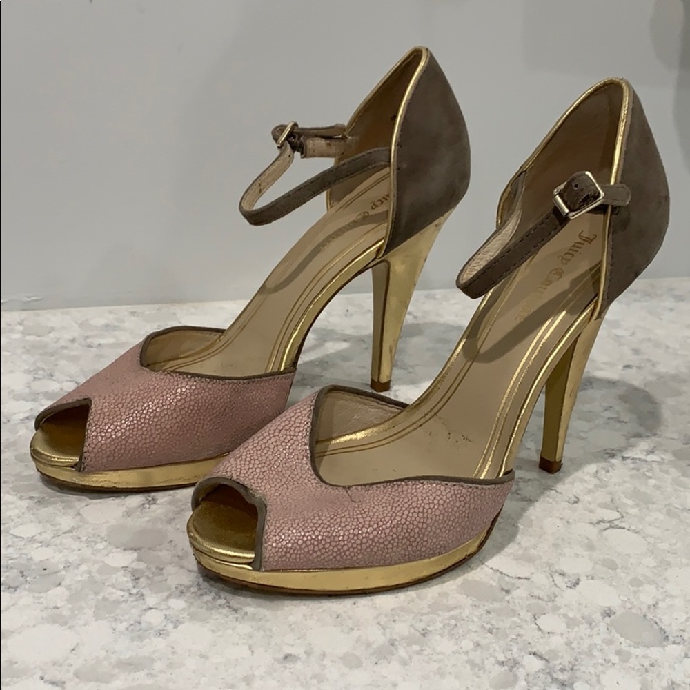 Juicy Couture peep toe heels